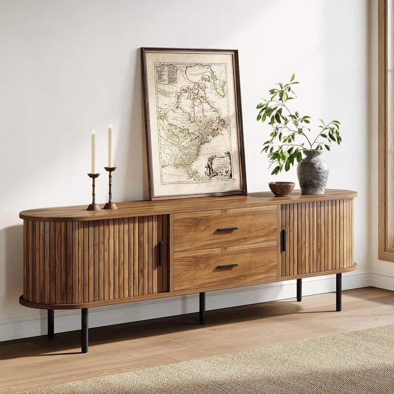 Tribesigns 70" TV Stand Media Console with Storage image number 7