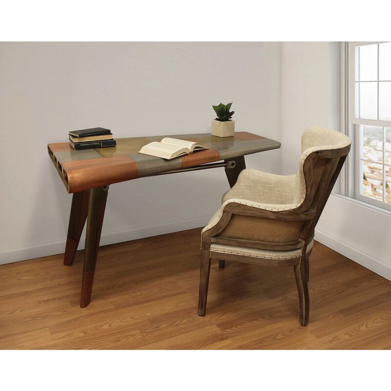 Industrial Mar Vista Desk in Tri-Tone Metal Cladding