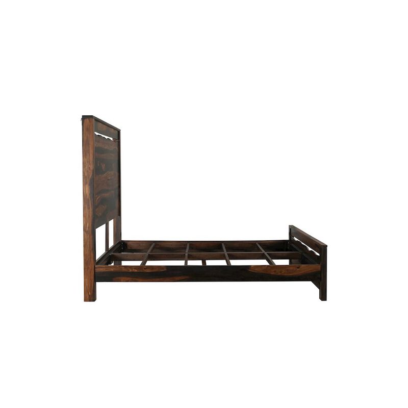Taran Designs Marin Live Edge Solid Wood King Panel Bed