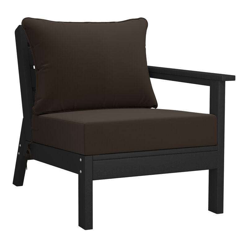 WestinTrends Outdoor Patio HDPE Loveseat Sofa with Patio Cushions