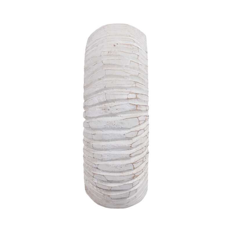 12" Wooden Snail Decor, Wht image number 2