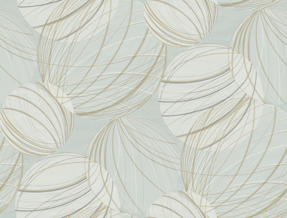 Floating Lanterns Smokey Blue Wallpaper