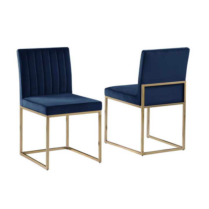 Jacobsen Velvet Armless Chairs (Set of 2)