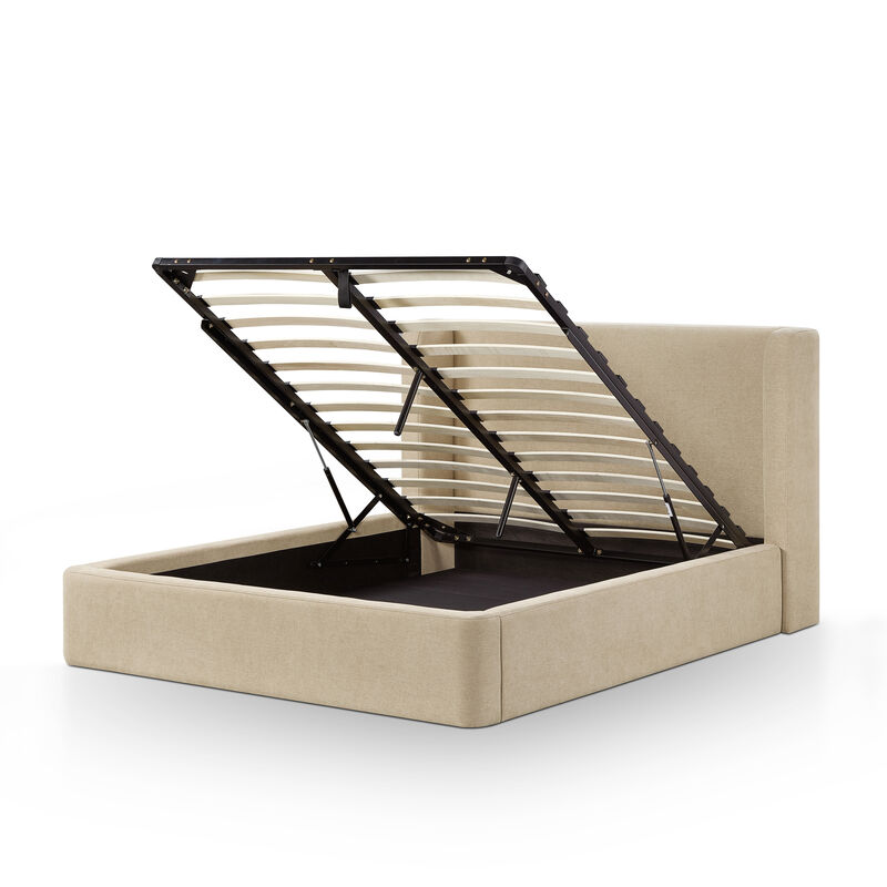 Harmony Tan Performance Chenille Queen Bed image number 6