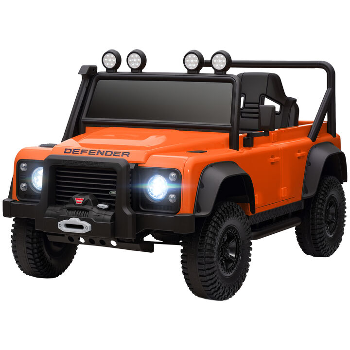 BreeBe Land Rover Licensed Electric Car for Kids with Remote Control, Dual Motors, Spring Suspension, LED Lights