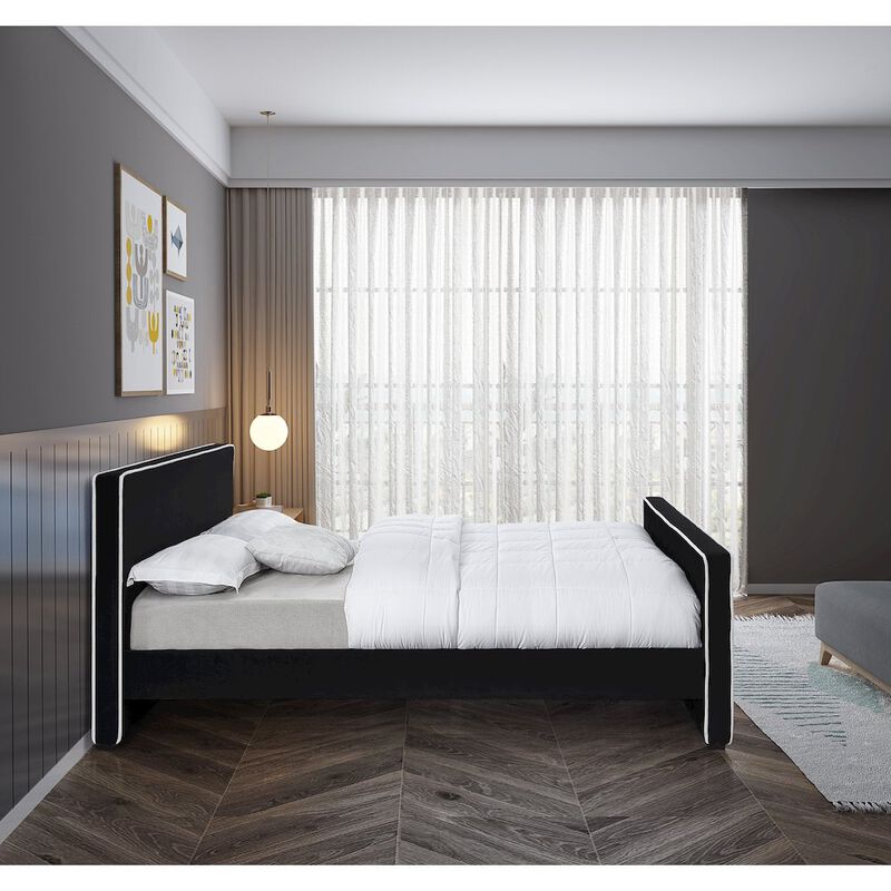 Meridian Furniture Dillard Black Velvet King Bed