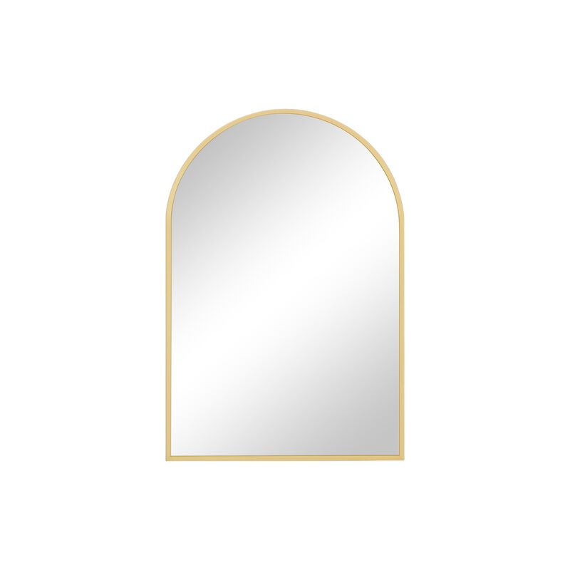 HomeRoots 30" Gold Metal Arch Framed Accent Mirror image number 0