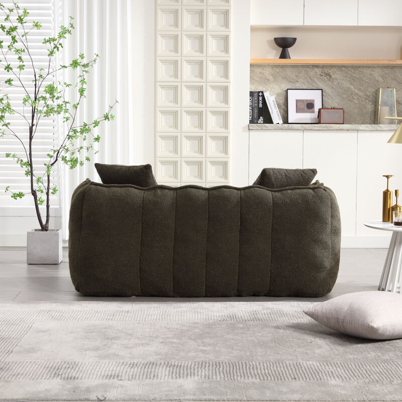 Merax Chenille Lazy Bean Bag Loveseat for Living Room.
