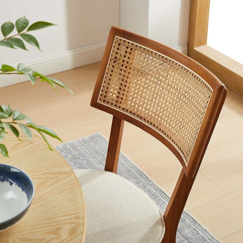 Caledonia Fabric Upholstered Wood Dining Chair Set of 2 image number 9