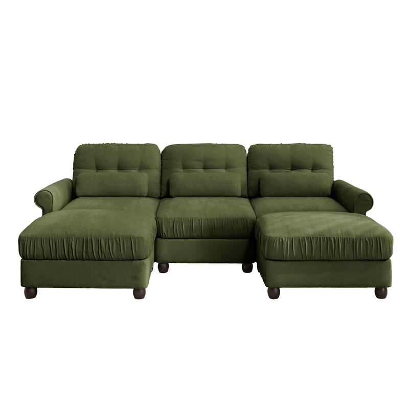 Rucis Chenille U‑Shape Modular Sectional Sofa image number 0