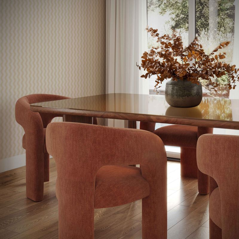 Malone Taupe Performance Chenille Dining Chair image number 1