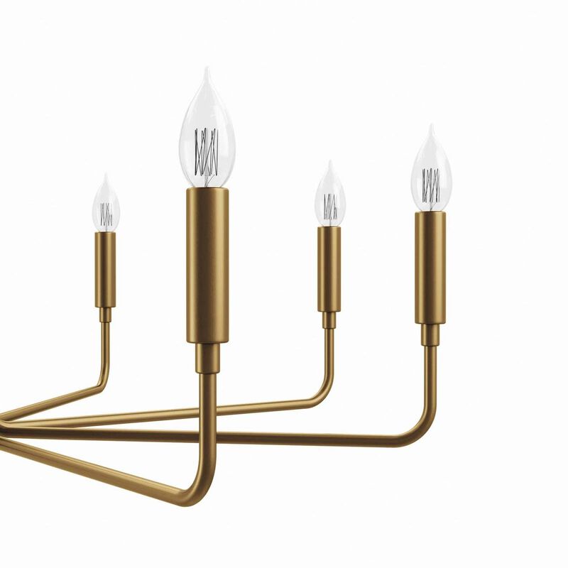 Modway Rekindle 8-Light Chandelier in Satin Brass image number 5