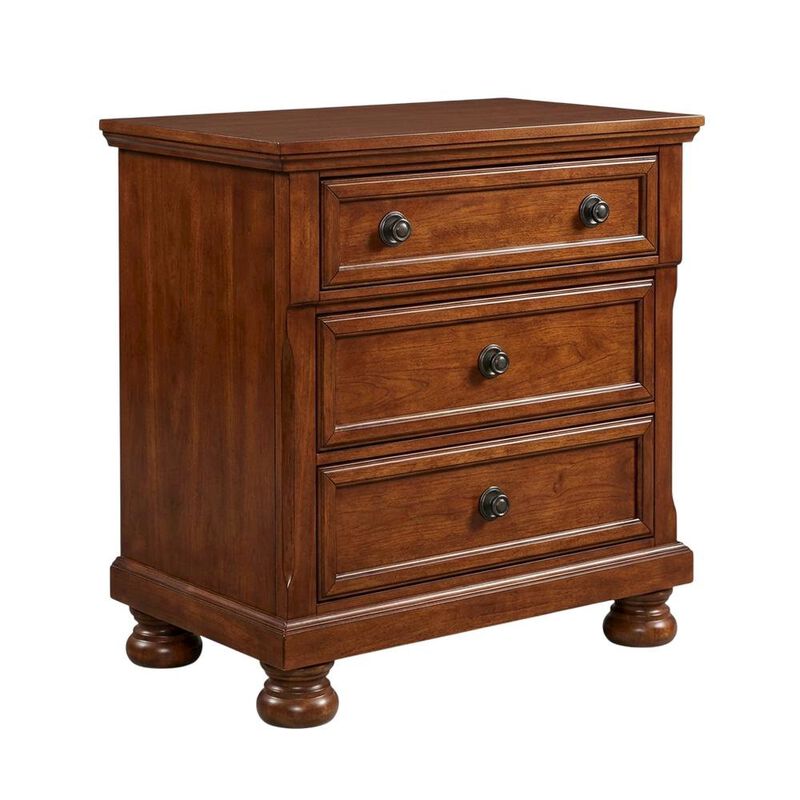 Cherry Nightstand with Storage Drawer and Smooth Finish image number 0