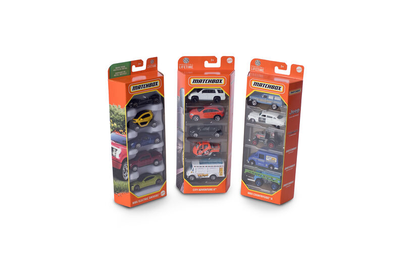 5-pack Matchbox Diecast Cars