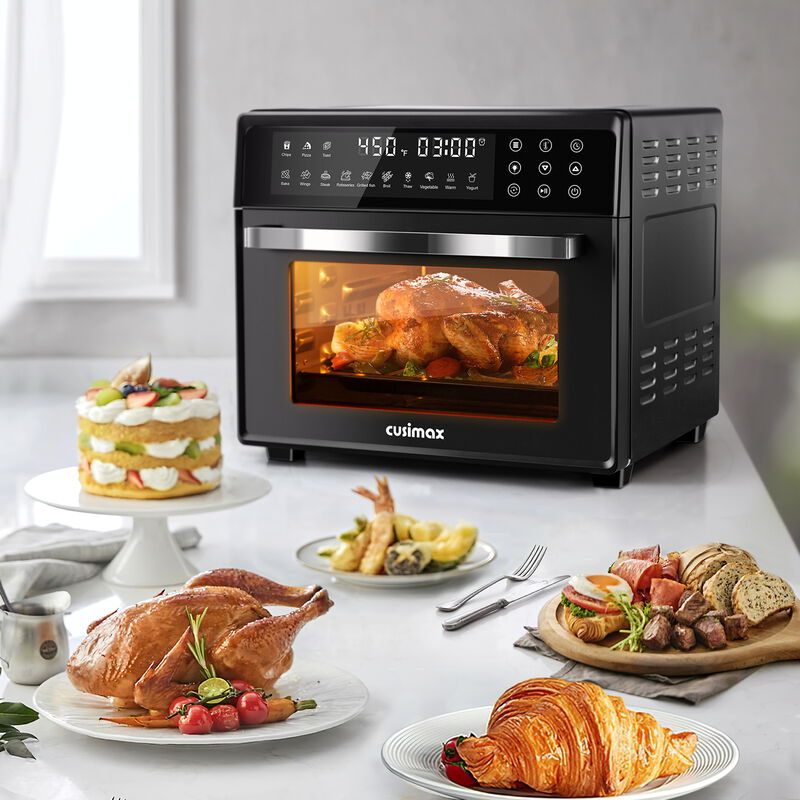 Cusimax 24QT Air Fryer Oven Combo, 13-in-1 Convection Toaster Oven with Rotisserie & Dehydrator, Large Countertop Oven with Touch Screen image number 1