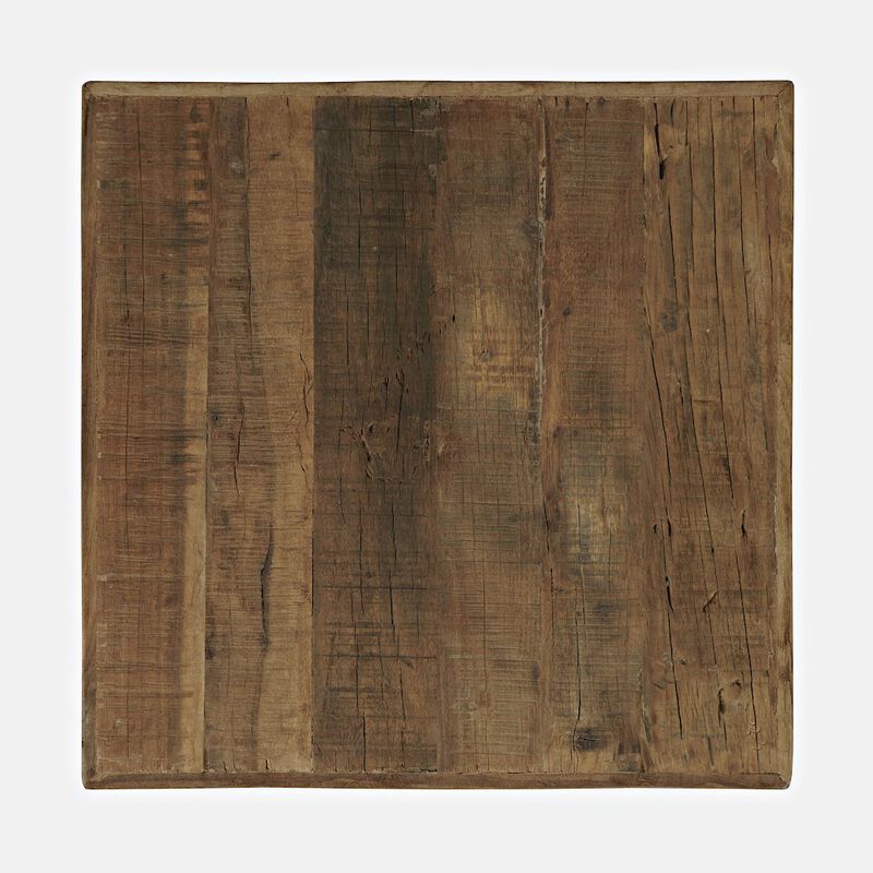 Jofran Reclamation Rustic Reclaimed Solid Wood Square End Table with Storage Shelf