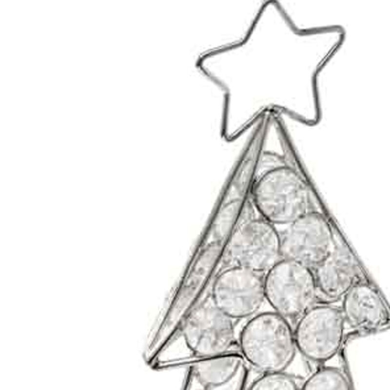 Faux Crystal Christmas Tree Decoration for Holiday Tabletop and Shelf