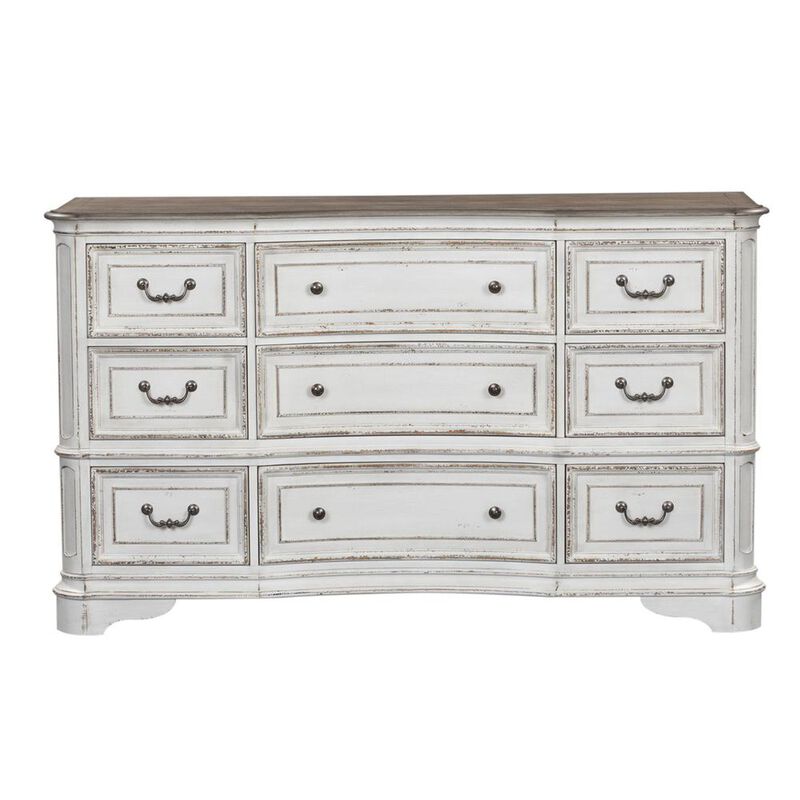 Liberty Furniture Magnolia Manor 9 Drawer Dresser in Antique White image number 0