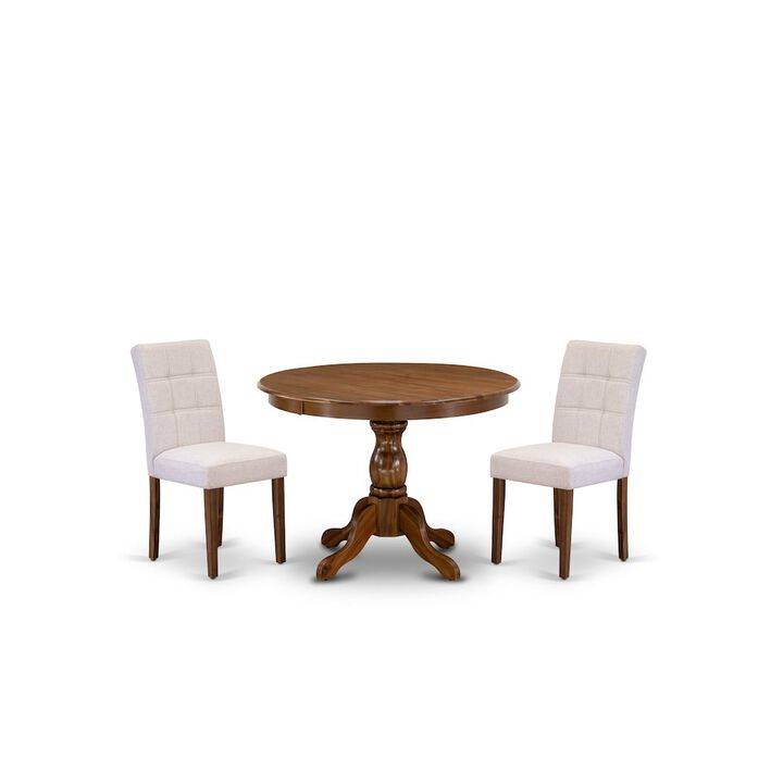 3 Piece Dining Table Set consists A Mid Century Table