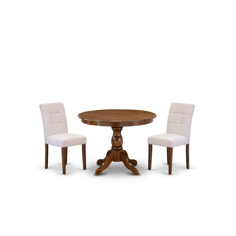 3 Piece Dining Table Set consists A Mid Century Table