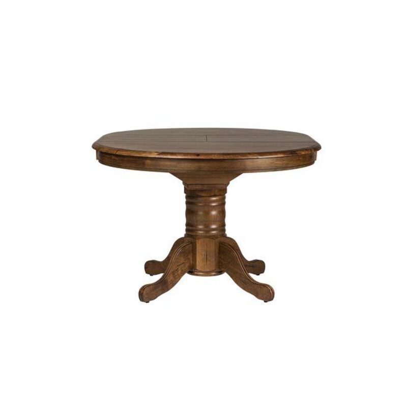 Liberty Furniture Carolina Crossing 5 Piece Pedestal Table Set- White in Rubberwood Solids image number 4