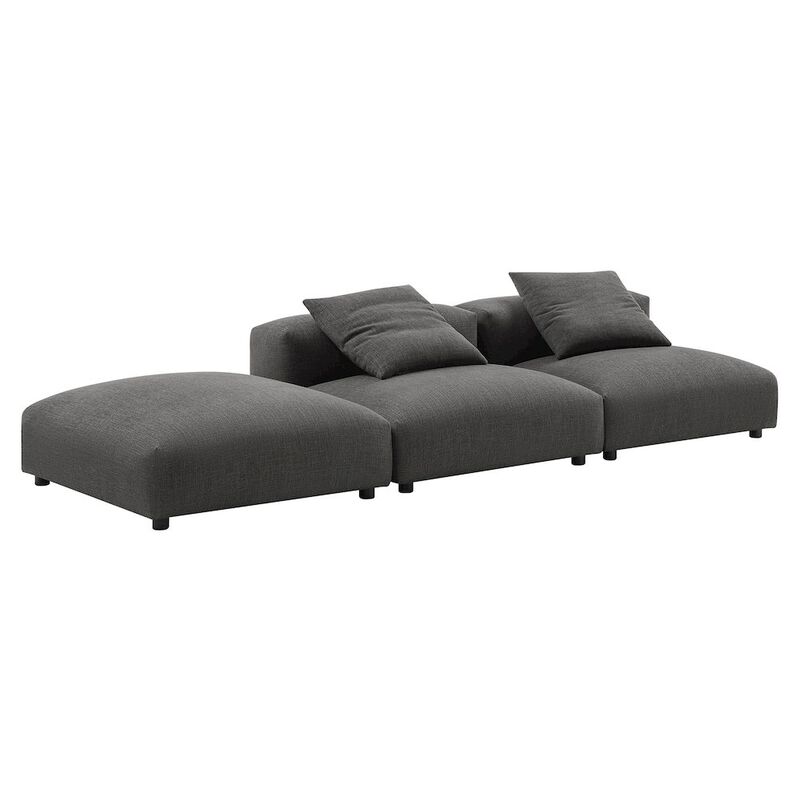 Solace 3-Piece Modular Upholstered Fabric Sectional Sofa image number 3