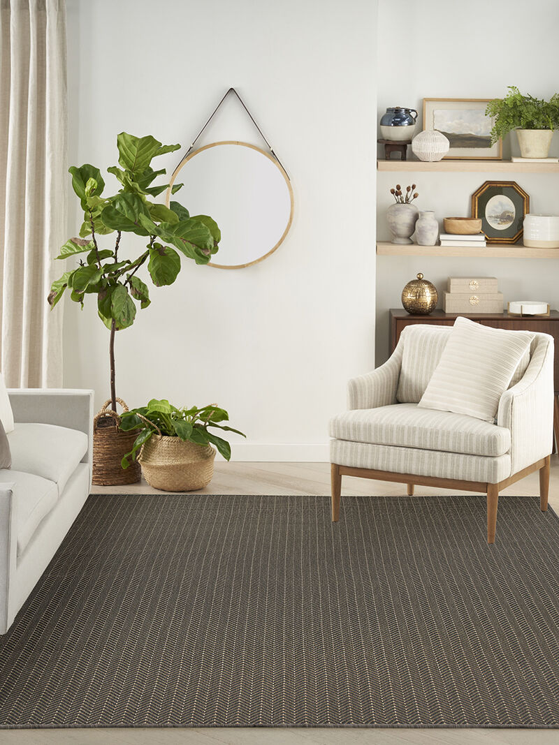 Horizon Indoor/Outdoor HOZ02 Charcoal 10' x 14' Rug