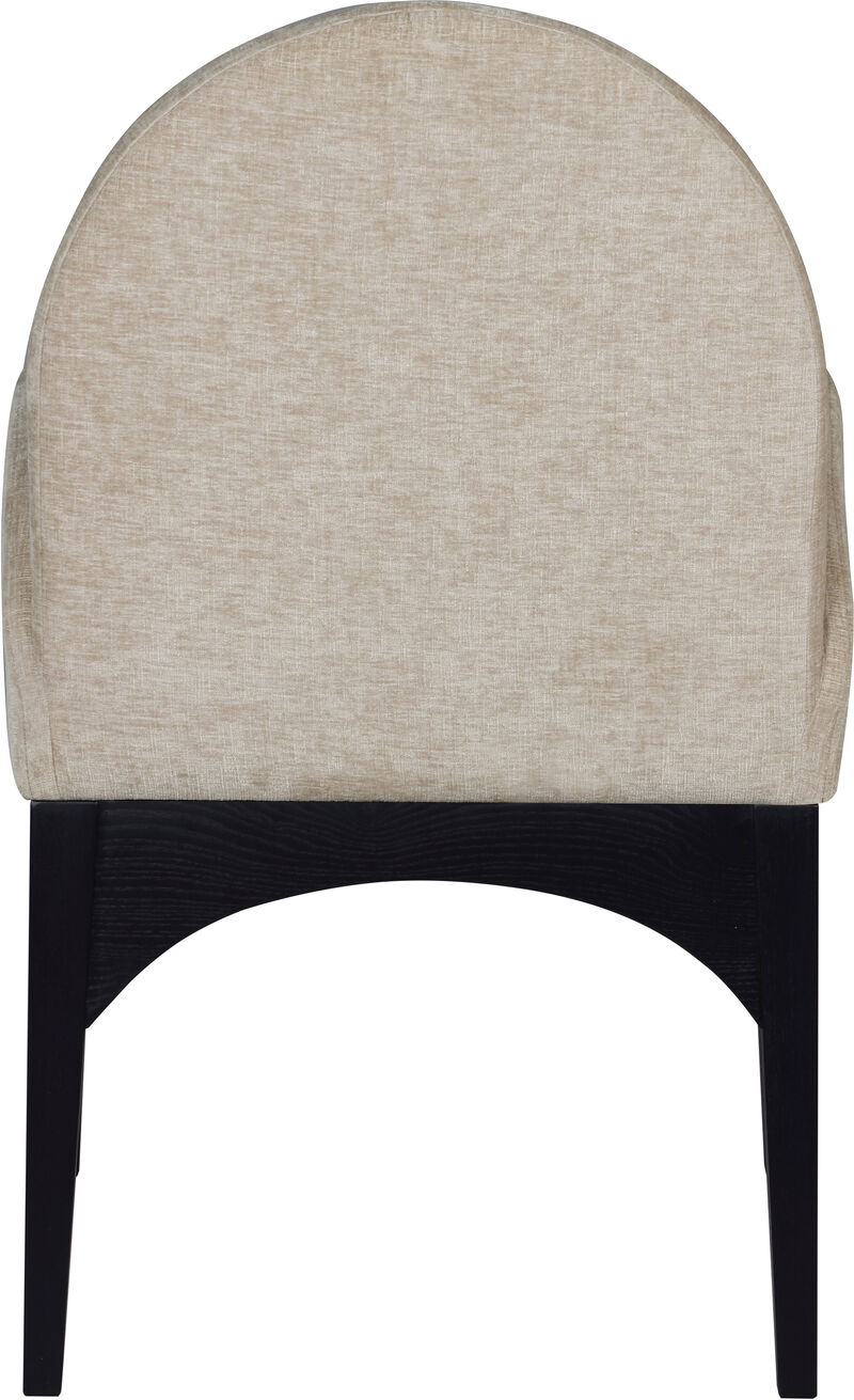 Meridian Furniture Waldorf Beige Chenille Fabric Dining Chair