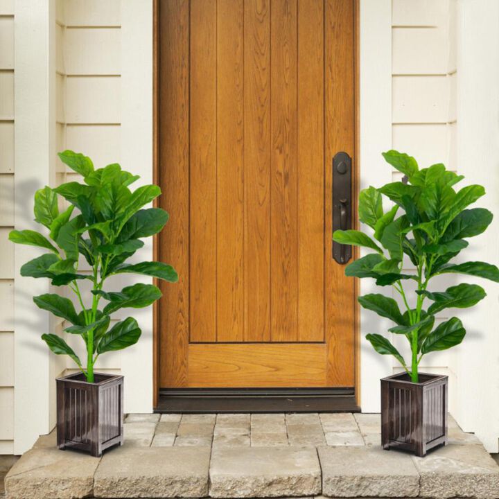 Hivvago 2-Pack Artificial Fiddle Leaf Fig Tree