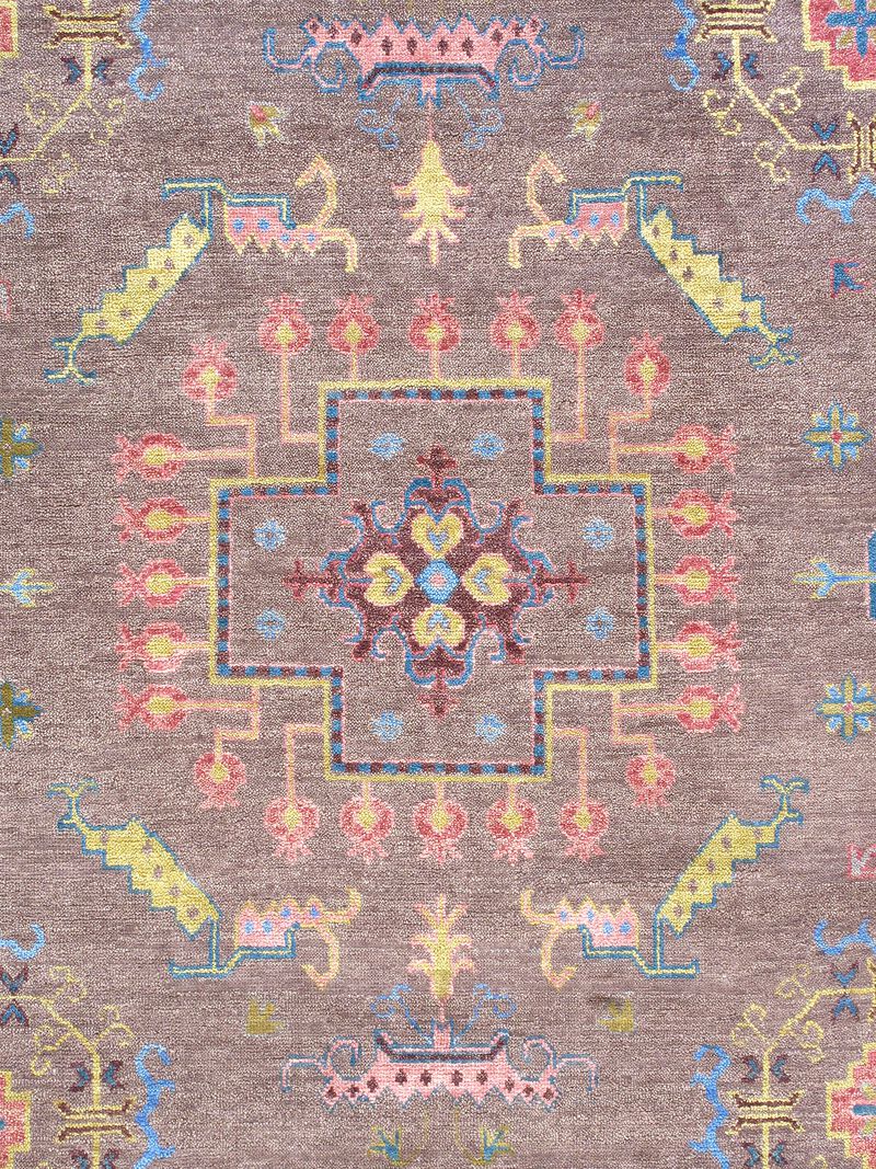 Pasargad Home Khotan Hand-Knotted Grey Wool Area Rug-10' 1'' X 14' 0'' image number 1