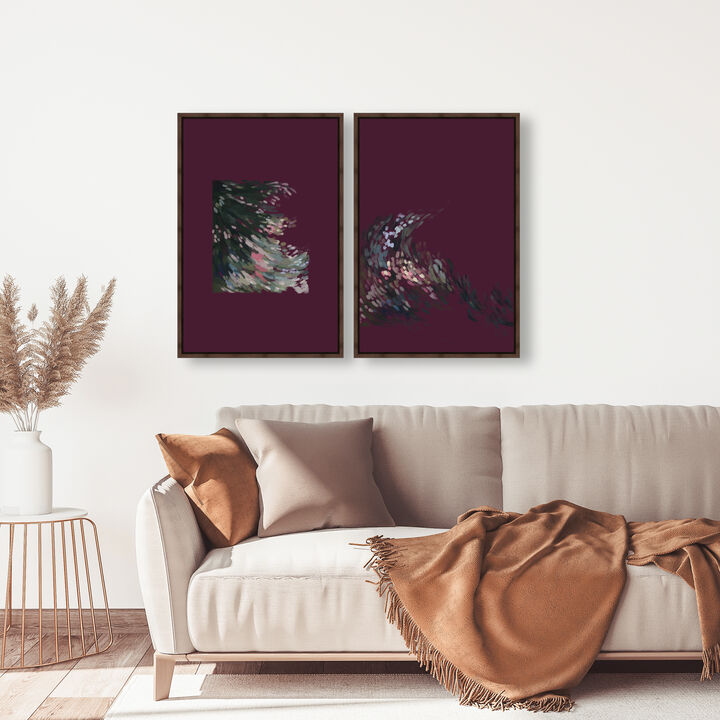 Delicate Spring Set Abstract Canvas Print by Oliver Gal