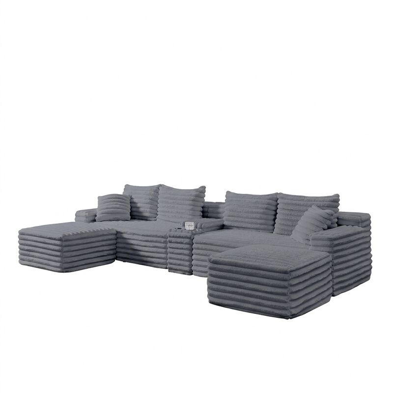 Snupdu 127" Cloud Couch Sectional image number 0