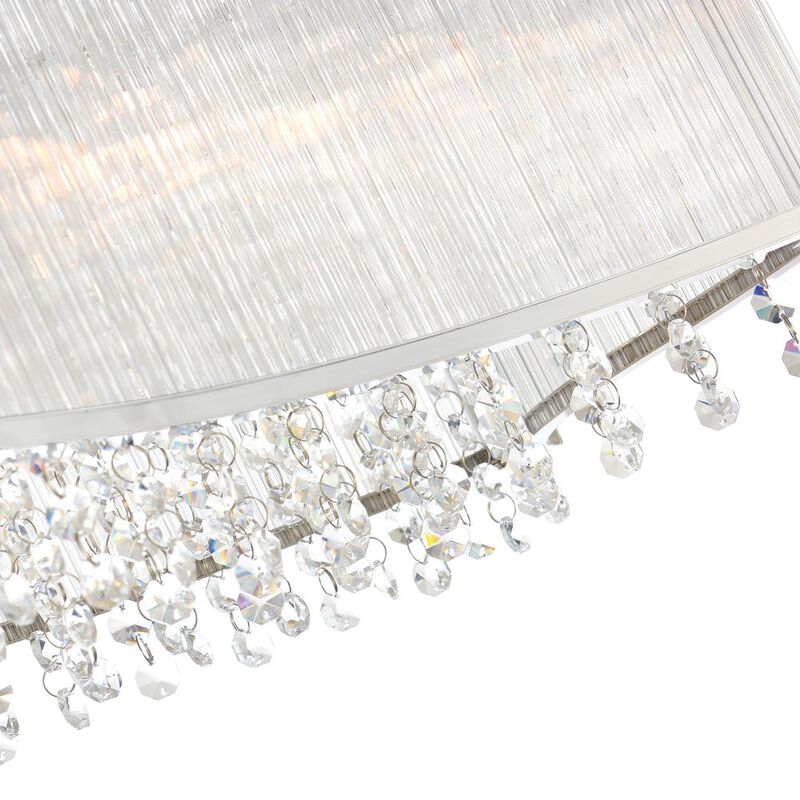 CWI Lighting Elsa 6 Light Drum Shade Chandelier With Chrome Finish