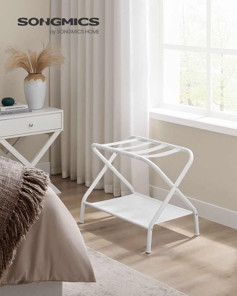Luggage Rack with Storage Shelf - Practical and Stylish Travel and Storage Solution