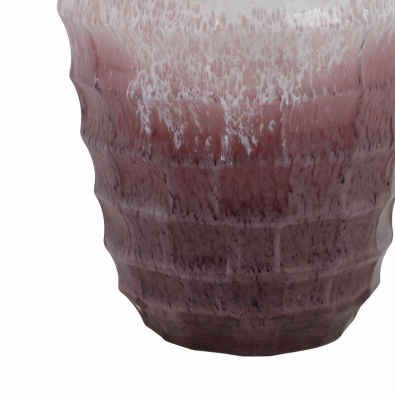 Glass 16"H 2-Tone Vase, Blush image number 4
