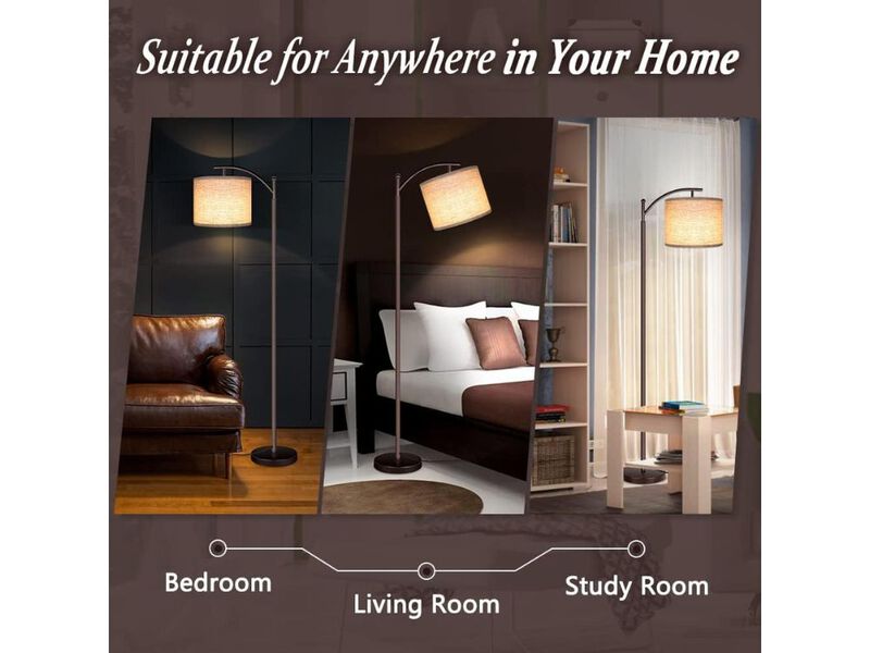 Industrial LED Floor Lamp Tall Standing Light for Living Room Bedroom Office image number 1