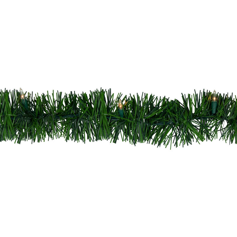 18' x 3" Pre-Lit Pine Two-tone Artificial Christmas Garland  Clear Lights