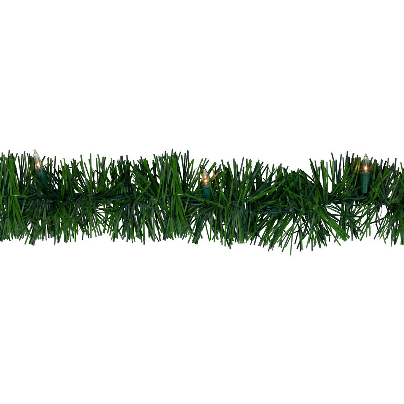 18' x 3" Pre-Lit Pine Two-tone Artificial Christmas Garland  Clear Lights image number 3