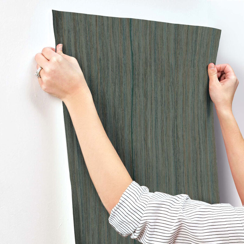Wistman Stripe Teal Wallpaper (Set of 2) image number 2