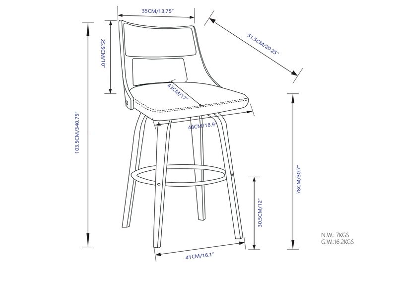 Dallyn Swivel Bar Stool (Set of 2)
