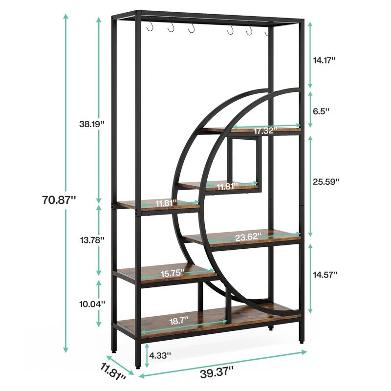 Tribesigns Tall Plant Stand 7 Tier Flower Pots Display Rack image number 2