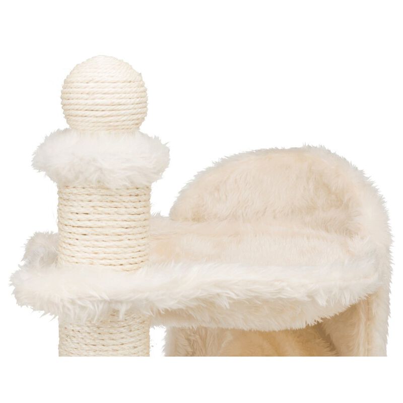 TRIXIE Baza Gandia Plush 26.8" Cat Tree with Sisal Scratching Post-Hammock & Tunnel image number 4