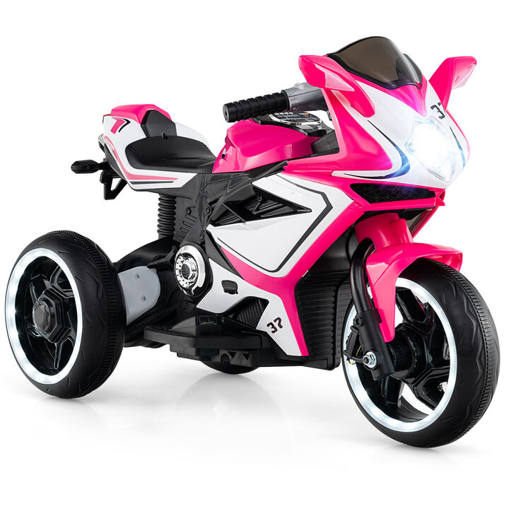 Mini 6V Electric Motorbike for Kids with LED Lights for Outdoor Play