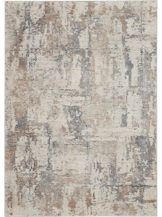 Rustic Textures RUS06 Beige/Gray 6' x 9' Rug