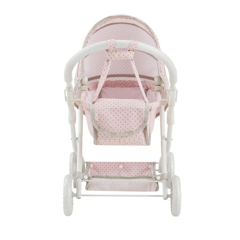 Olivia's Little World Polka Dot Princess Baby Doll Pram Stroller, Pink image number 8
