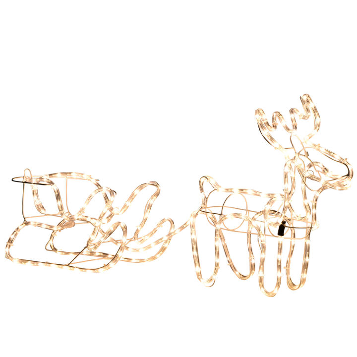 35" Christmas Pre-Lit LED Display Outdoor Reindeer Holiday Yard Lawn Decoration
