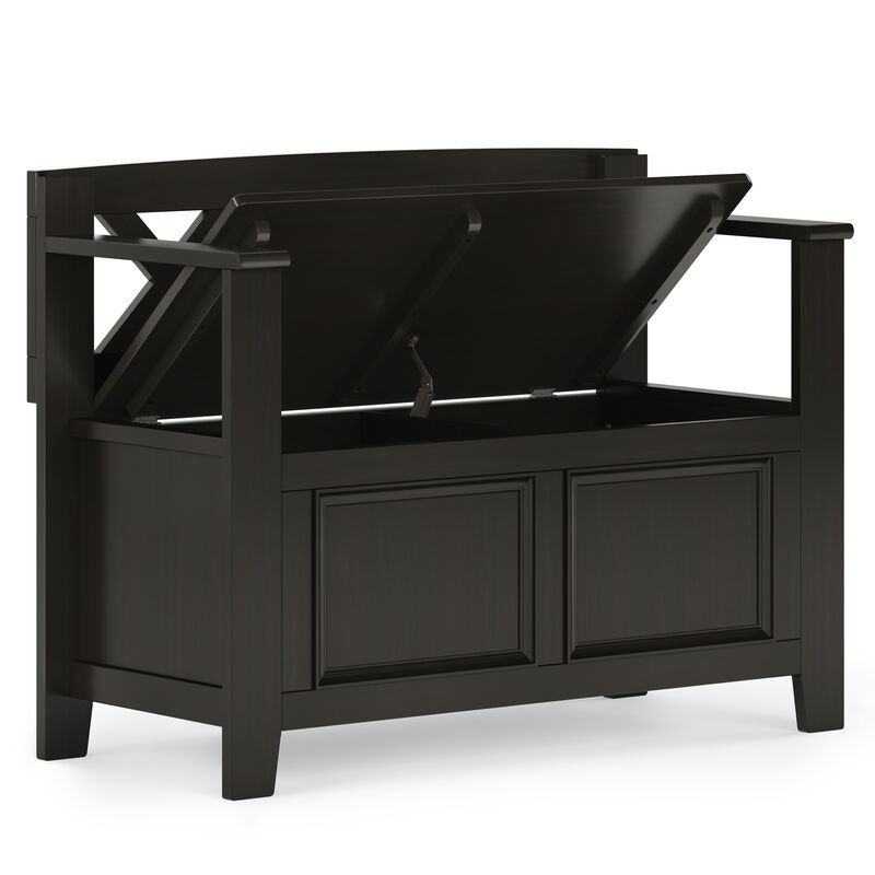 Simpli Home Amherst Small Entryway Storage Bench image number 3