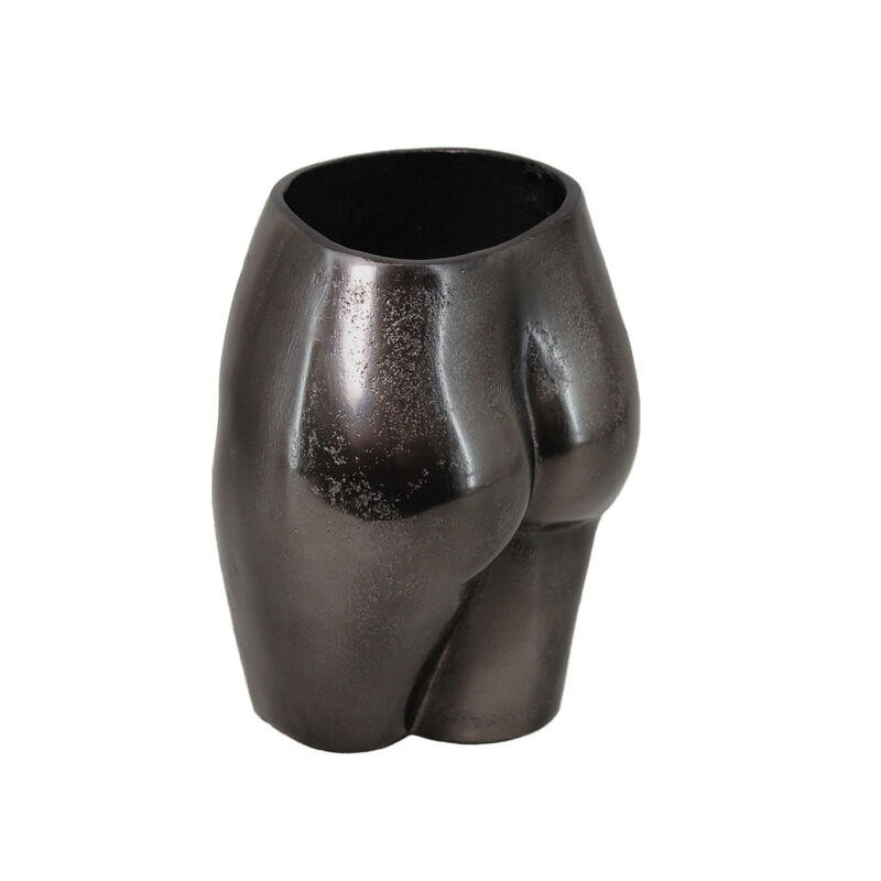 Hivvago 8 Inch Antiqued Bronze Cast Aluminum Female Form Table Vase