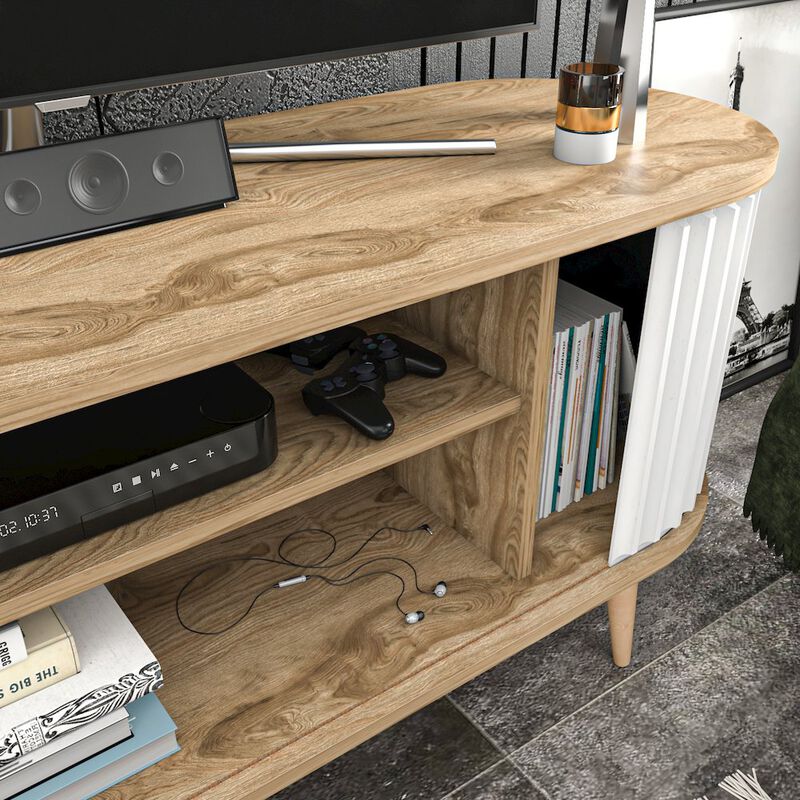 Decorotika Store 55 Tv Stand - Oud Oak & White
