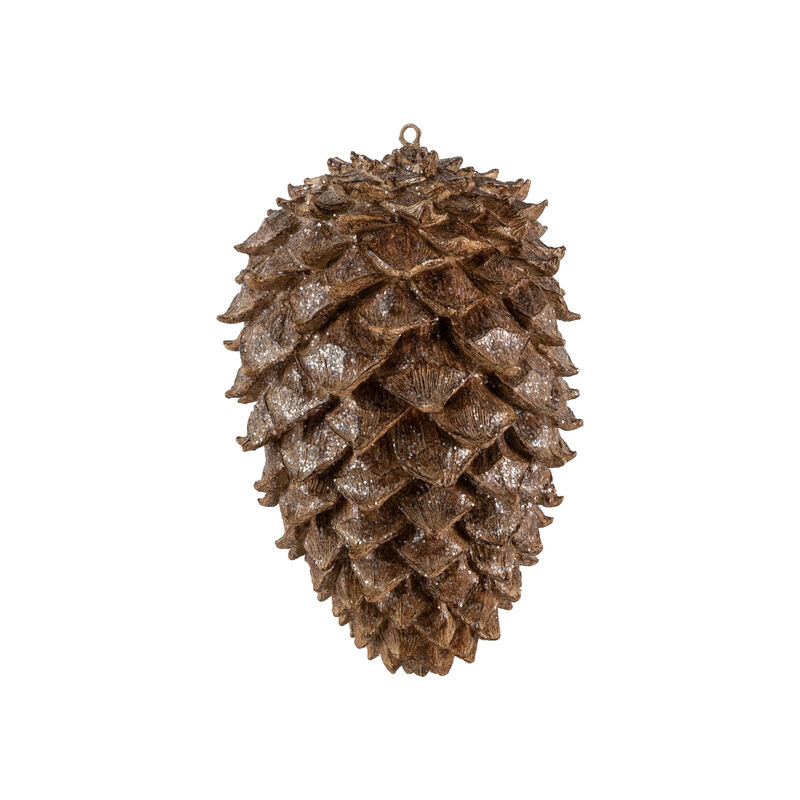 Artisan Pinecone Resin Figurine with Glitter image number 0
